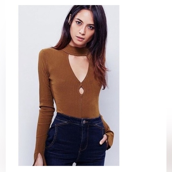 Free People Tops - Free People Intimates Keyhole Mockneck long sleeve